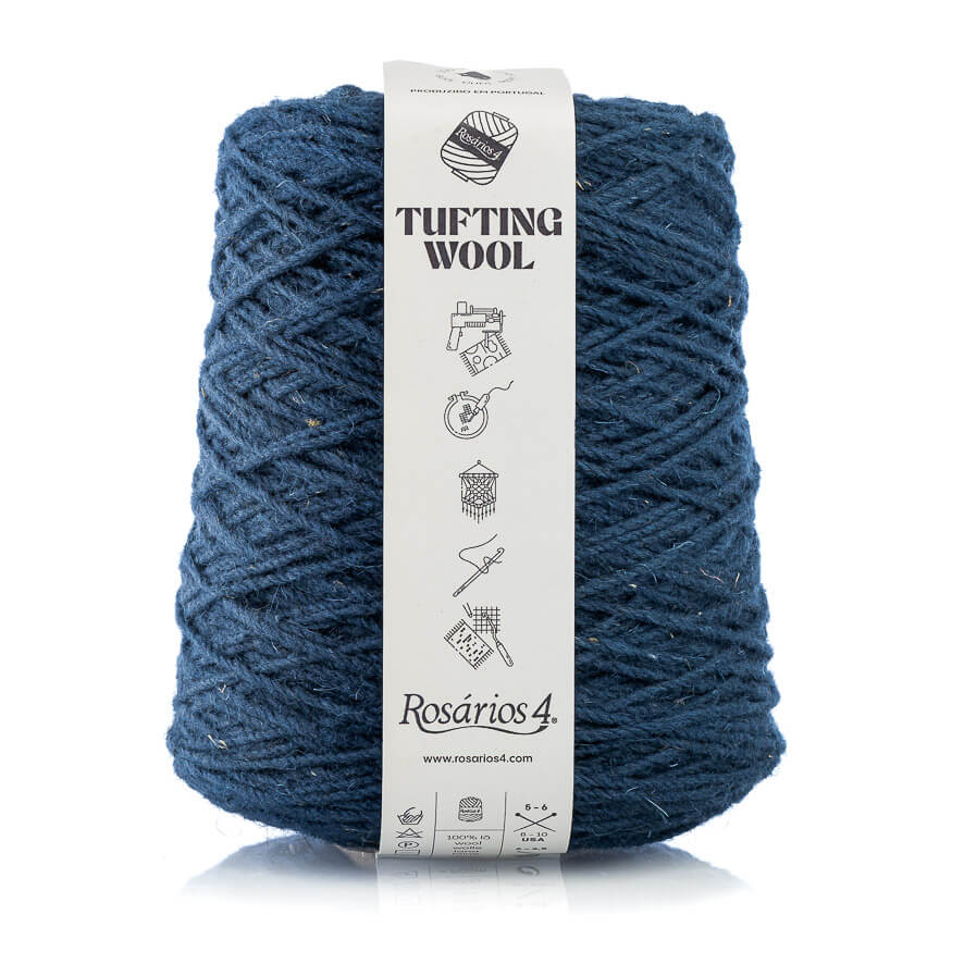 Tufting Wool Bleu, Atelier-53