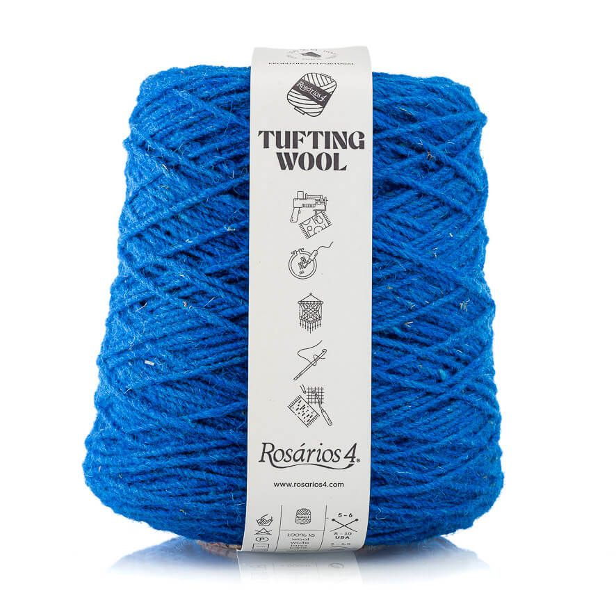Tufting Wool Bleu vif, Atelier-53