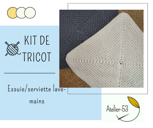 Kit de tricot (débutant+) - Essuie/serviette lave-mains