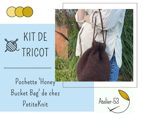 Kit de tricot (confirmé) - Pochette "Honey Bucket Bag" de chez PetiteKnit