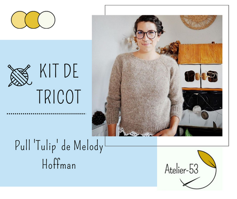 Kit de tricot (intermédiaire) - Pull Tulip de Melody Hoffman