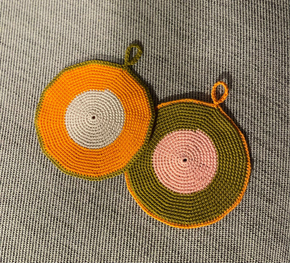 Kit de crochet (débutant+) - Maniques en coton bio