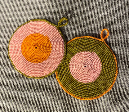 Kit de crochet (débutant+) - Maniques en coton bio