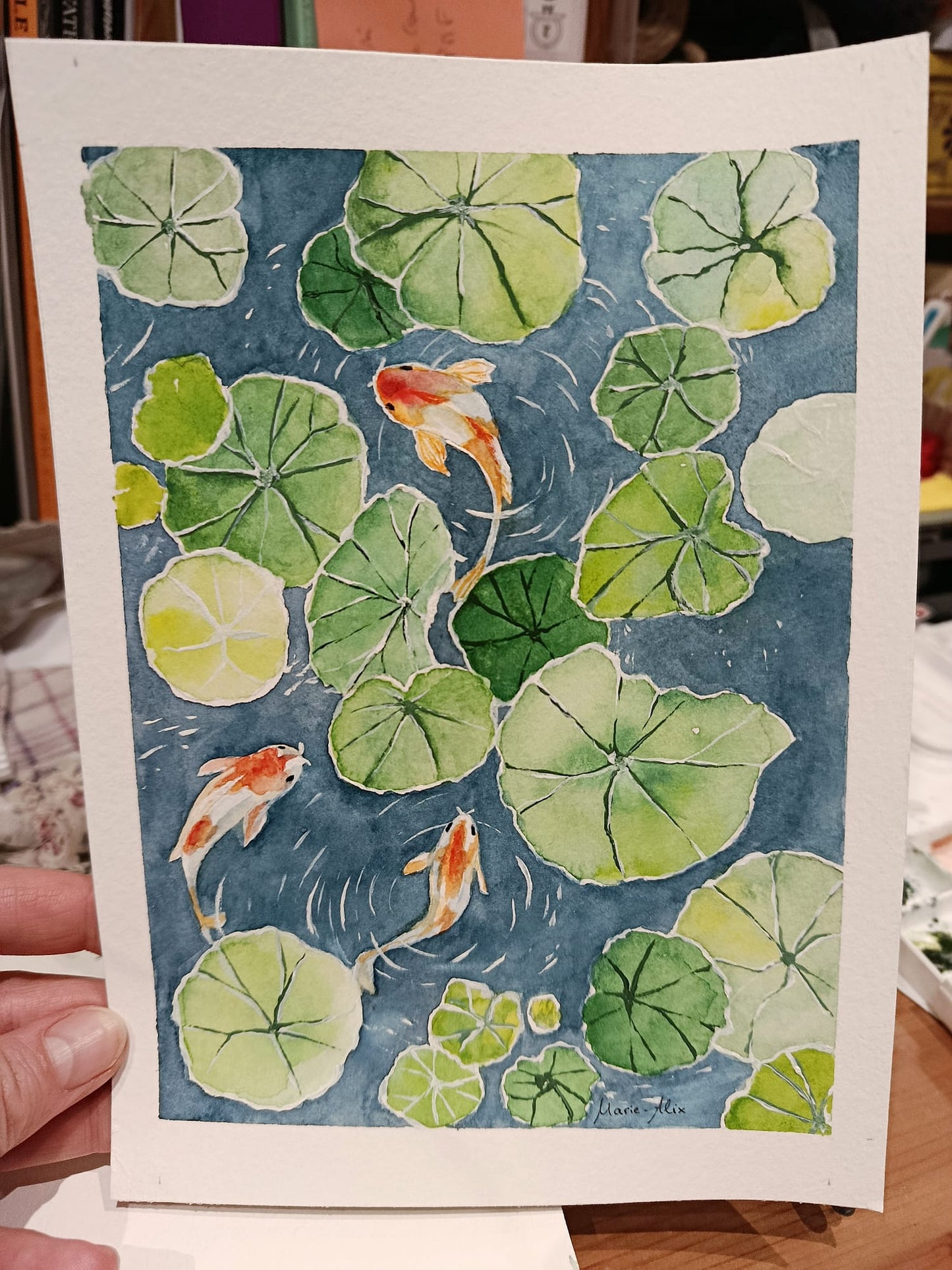 Samedi 25 juillet | Aquarelle « nénuphars » (acompte)