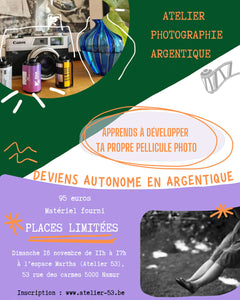 Dimanche 16 novembre | Atelier spécial - Initiation à la photographie argentique