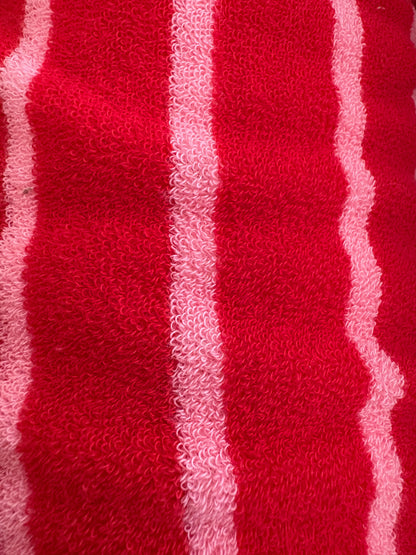 Micro éponge ligné rose-rouge | 10 cm