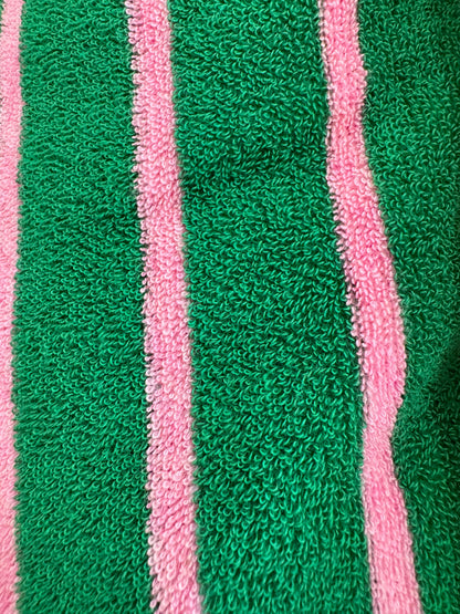 Micro éponge ligné vert-rose | 10 cm