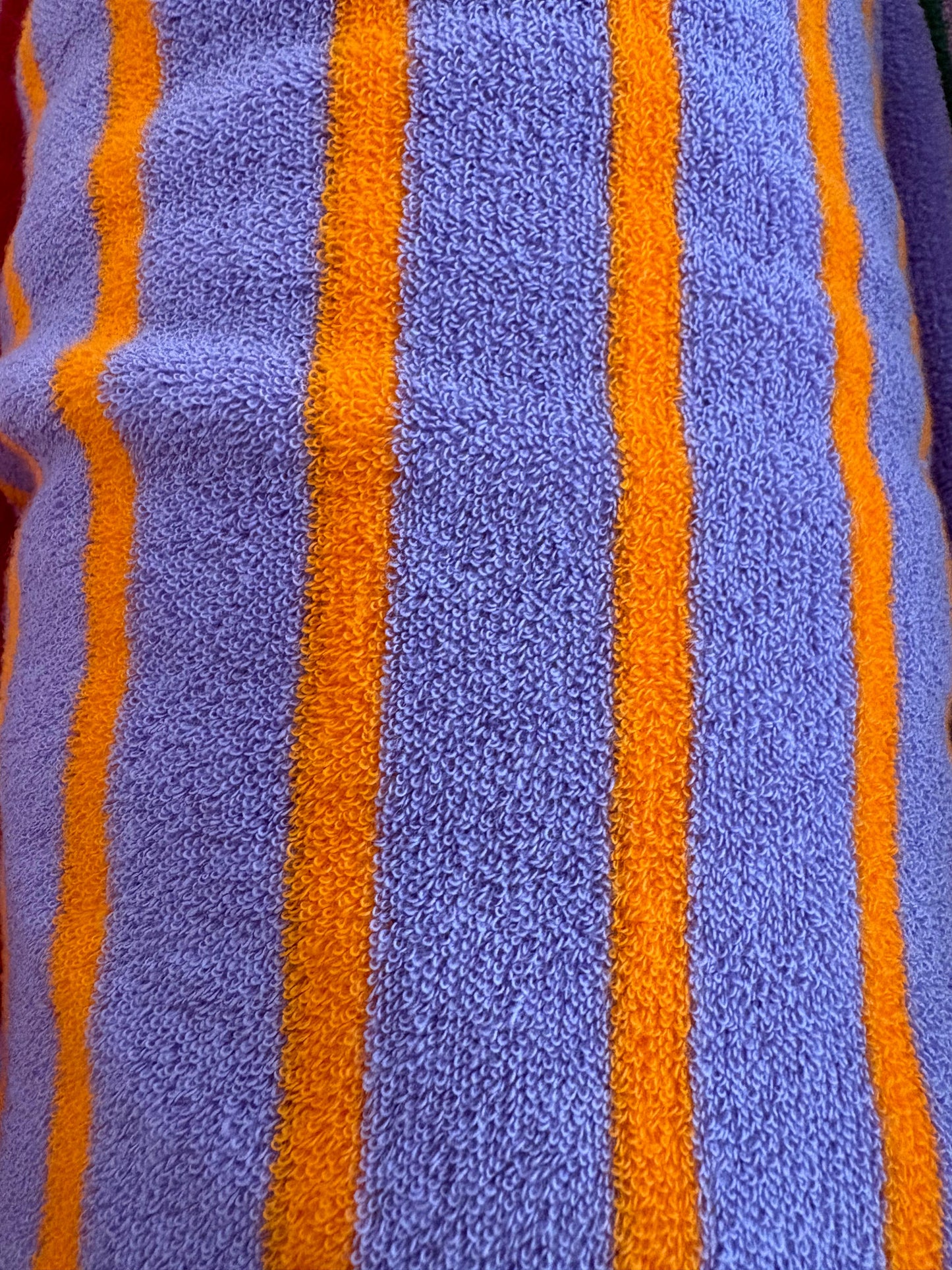 Micro éponge ligné lavande-orange | 10 cm