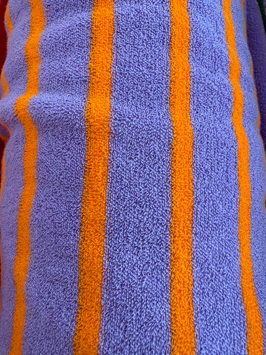 Micro éponge ligné lavande-orange | 10 cm