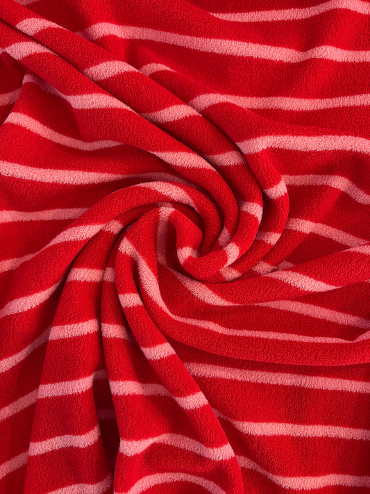 Micro éponge ligné rose-rouge | 10 cm