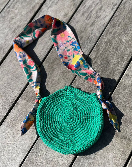 Kit de crochet (intermédiaire) - Sac d'été rond doublé