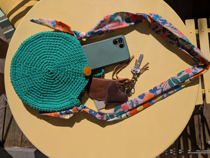 Kit de crochet (intermédiaire) - Sac d'été rond doublé