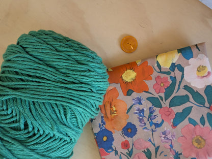 Kit de crochet (intermédiaire) - Sac d'été rond doublé