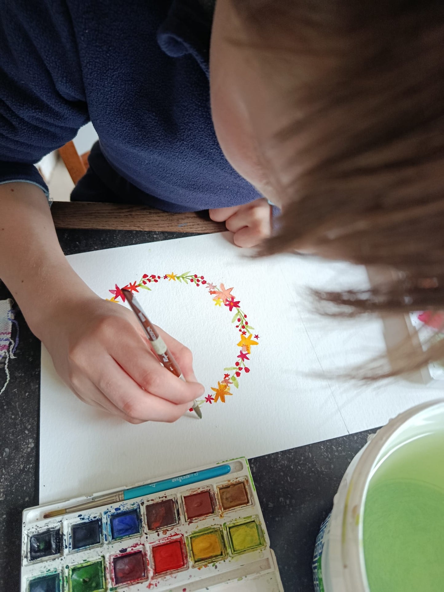 Samedi 8 août | Aquarelle « couronne de fleurs » (acompte)