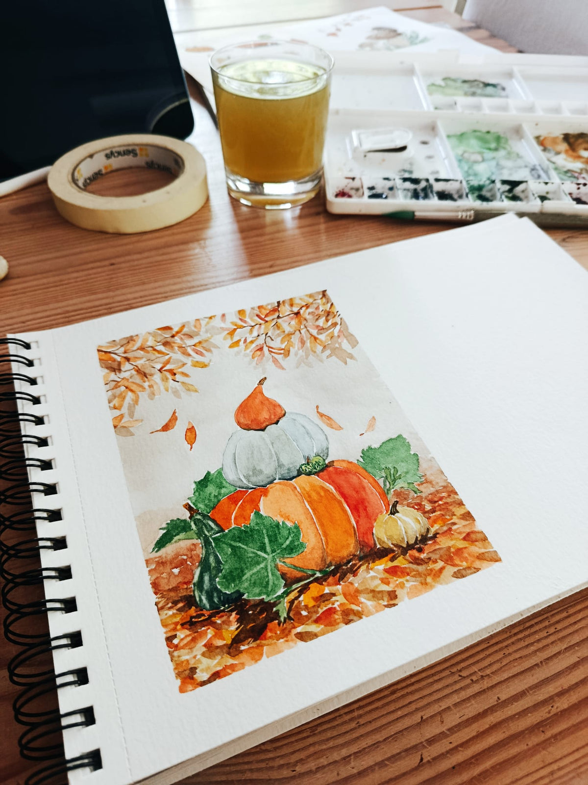 Samedi 17 octobre | Aquarelle « l'automne et ses cucurbitacées » (acompte)