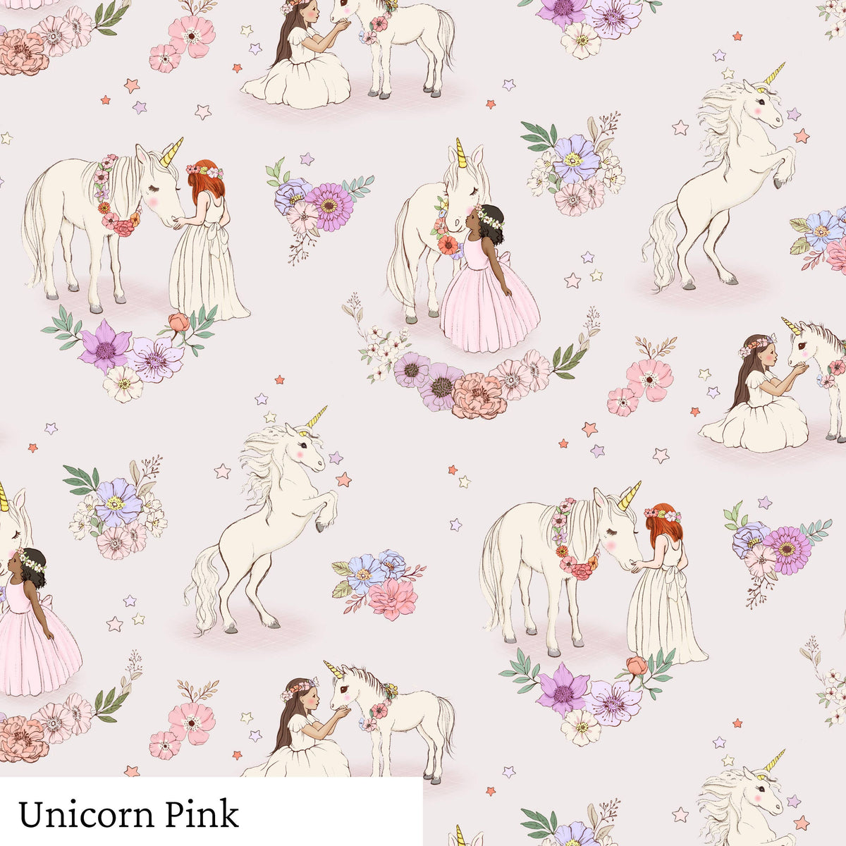 Popeline Belle & Boo Licornes rose