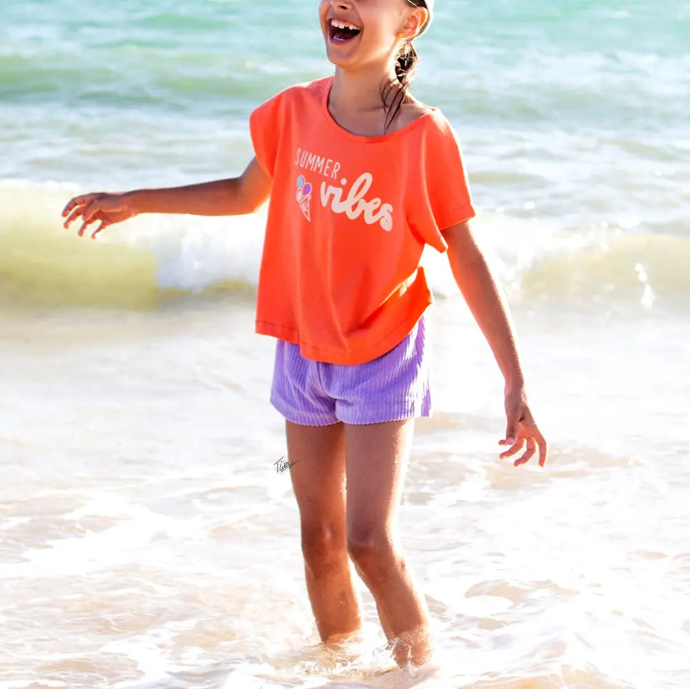 Jersey coton bio uni corail Atelier-53