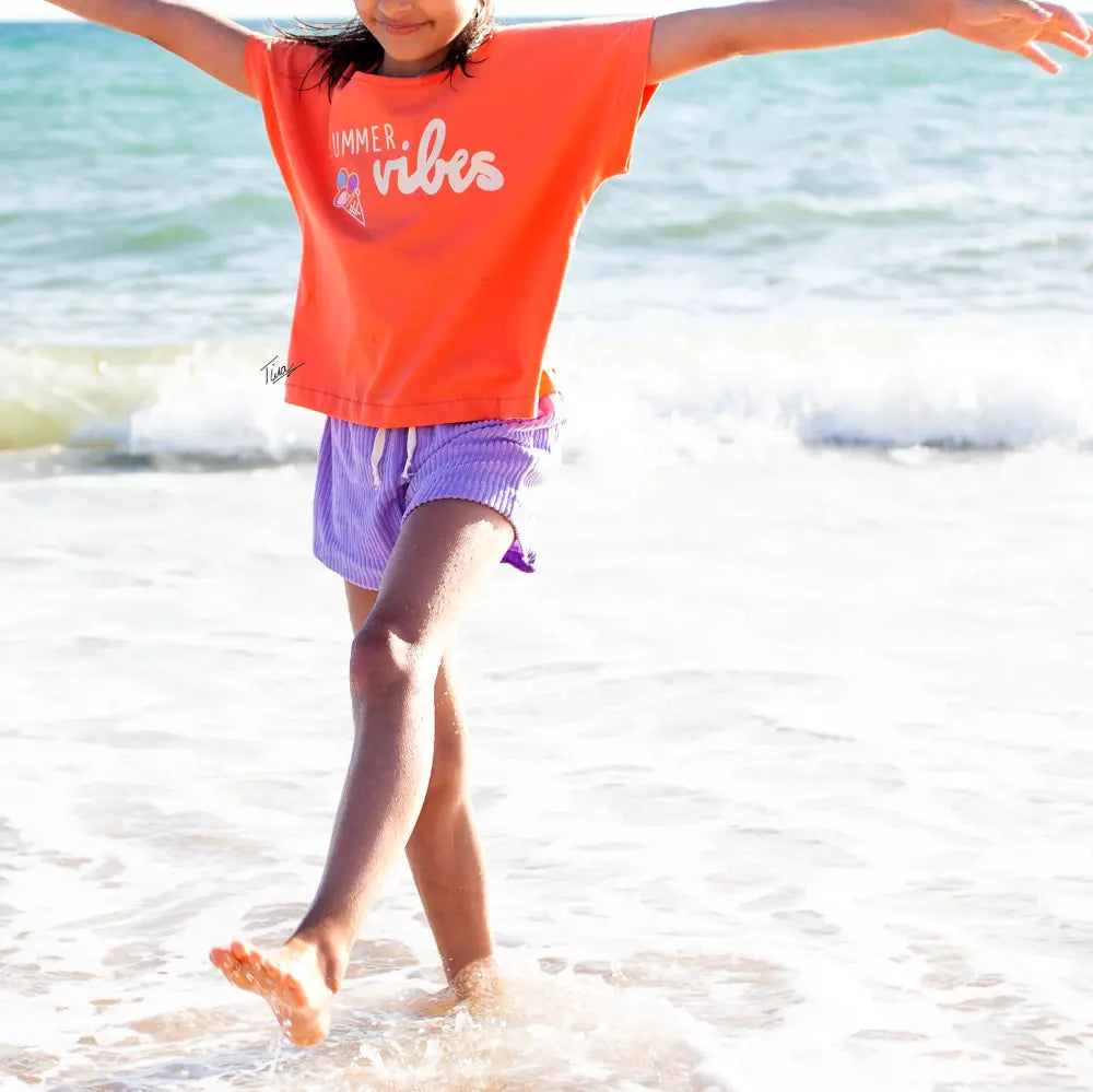 Jersey coton bio uni corail Atelier-53