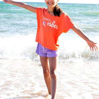 Jersey coton bio uni corail Atelier-53