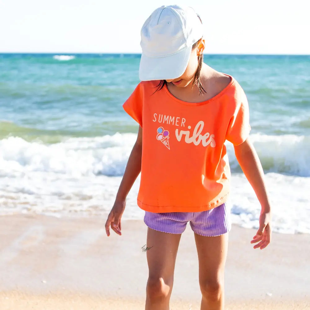 Jersey coton bio uni corail Atelier-53