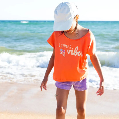Jersey coton bio uni corail Atelier-53