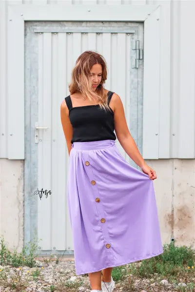 Jersey coton bio uni lavande Atelier-53