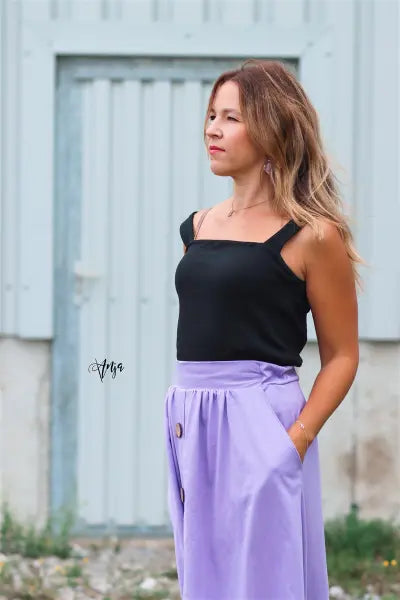 Jersey coton bio uni lavande Atelier-53
