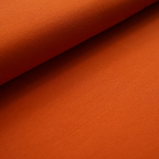 Jersey coton bio uni rouille Atelier-53
