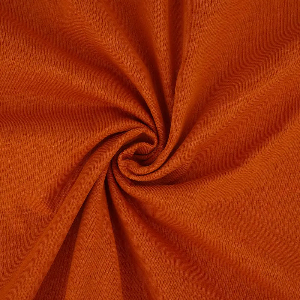 Jersey coton bio uni rouille Atelier-53