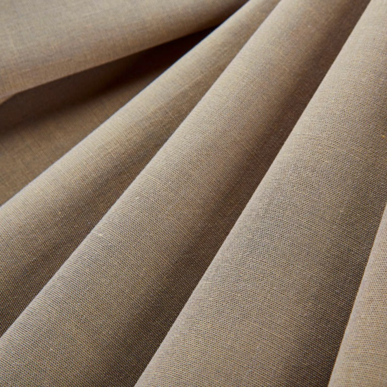Chambray coton bio ocre et anthracite, Atelier-53