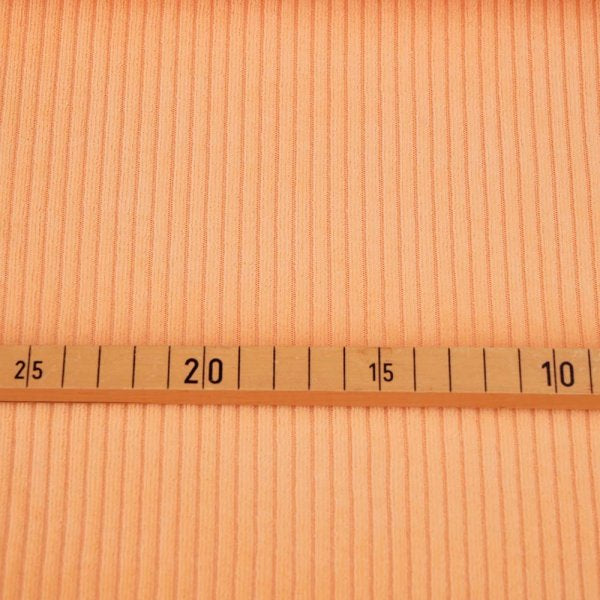 Coupon Velours côtelé doux extensible 'abricot' | 35x160 cm