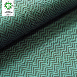 Jersey-jacquard "Chevrons" vert | 10 cm