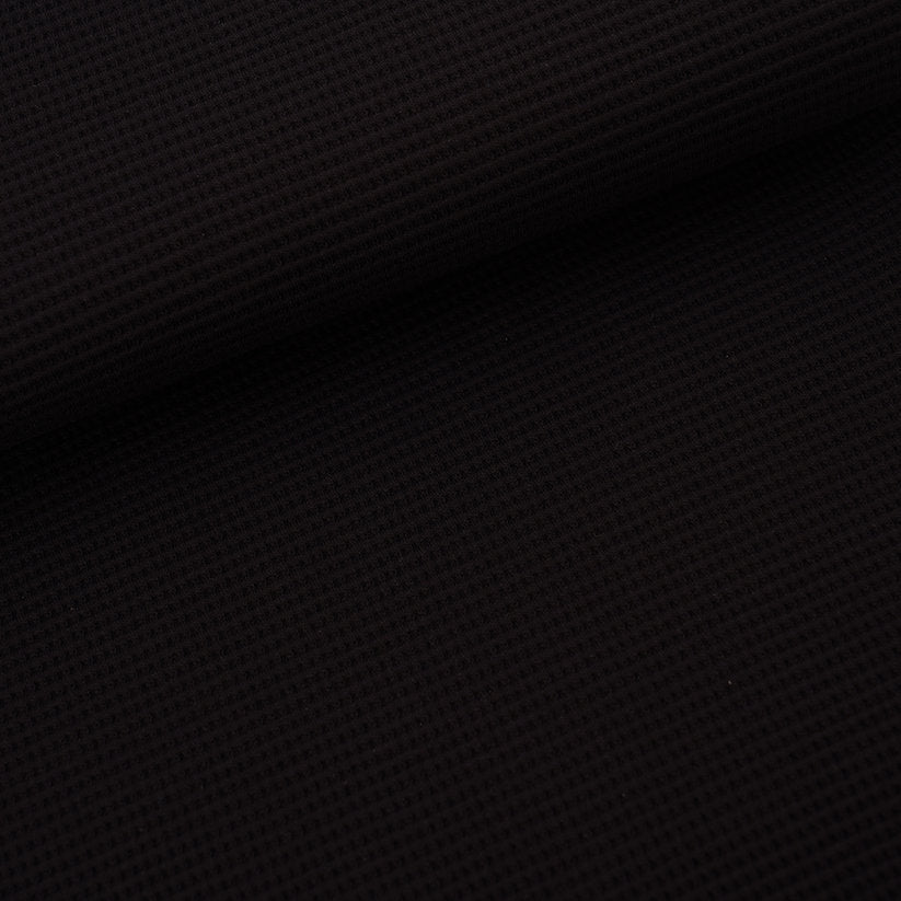 Jersey-jacquard gaufré noir | 10 cm