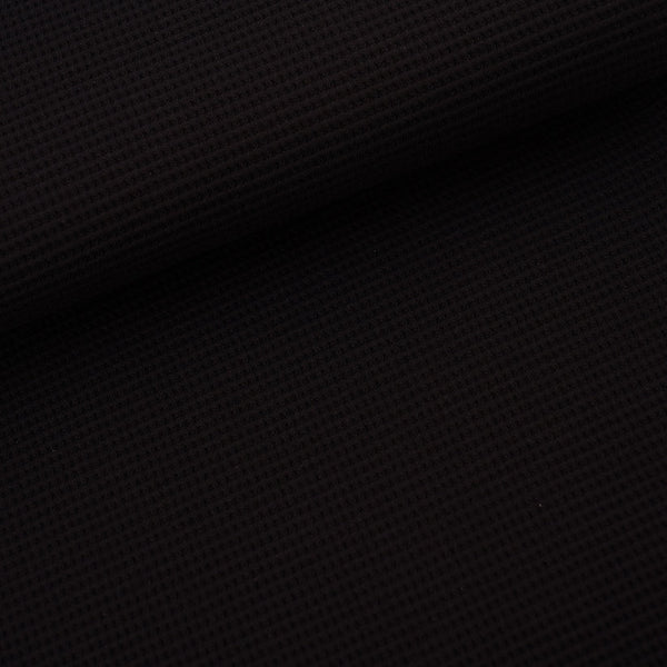 Jersey-jacquard gaufré noir | 10 cm