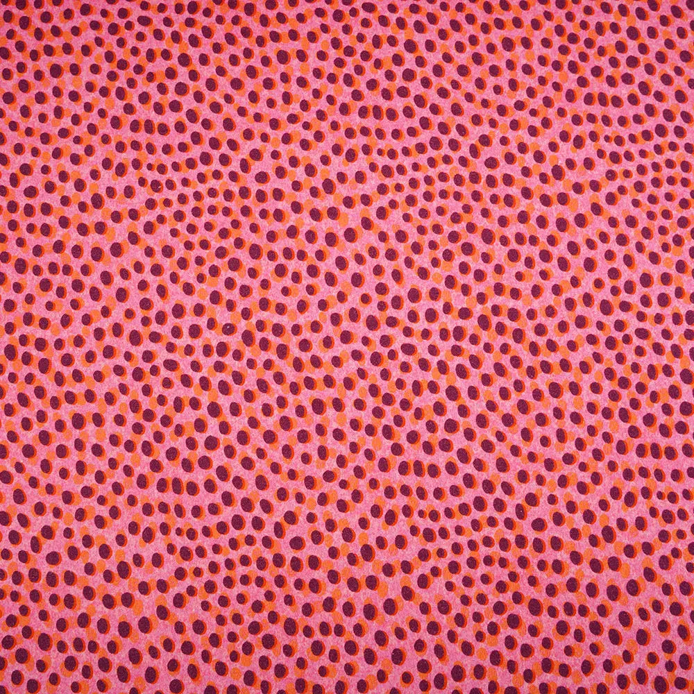 Jersey coton bio Susalabims dalmatiens rose-orange Atelier-53