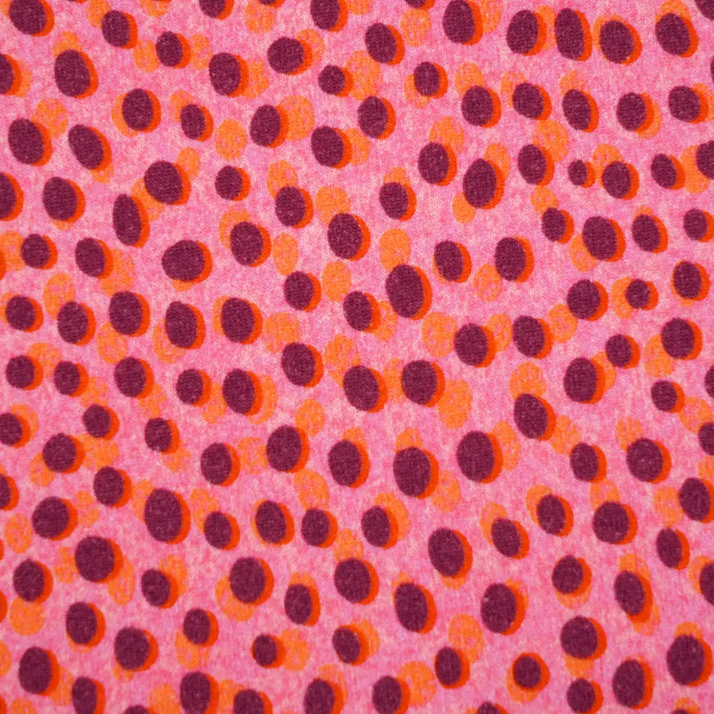 Jersey coton bio Susalabims dalmatiens rose-orange Atelier-53