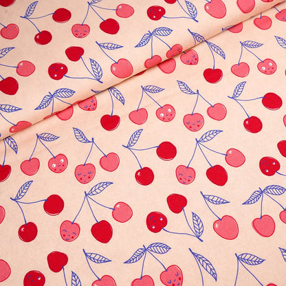 Jersey coton bio Susalabims cerises Atelier-53