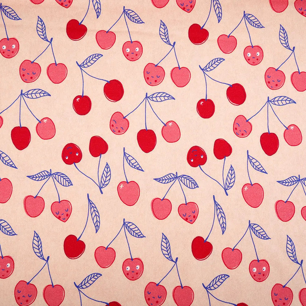 Jersey coton bio Susalabims cerises Atelier-53