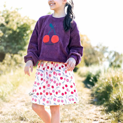 Jersey coton bio Susalabims cerises Atelier-53