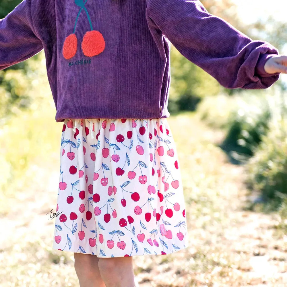Jersey coton bio Susalabims cerises Atelier-53