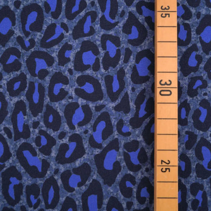 Jersey coton bio Susalabims leopard bleu Atelier-53