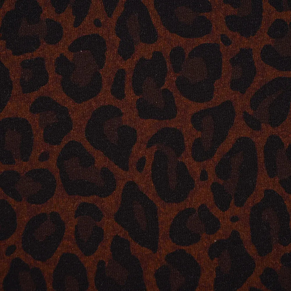 Jersey coton bio Susalabims leopard brun fonce Atelier-53