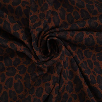 Jersey coton bio Susalabims leopard brun fonce Atelier-53
