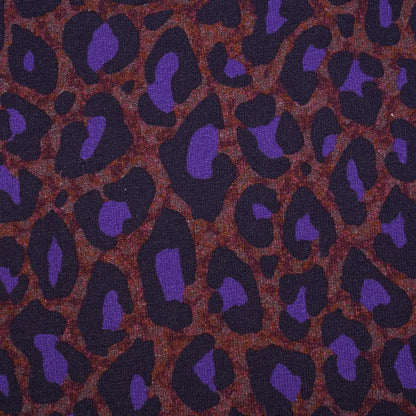 Jersey coton bio Susalabims leopard lilas-brun Atelier-53