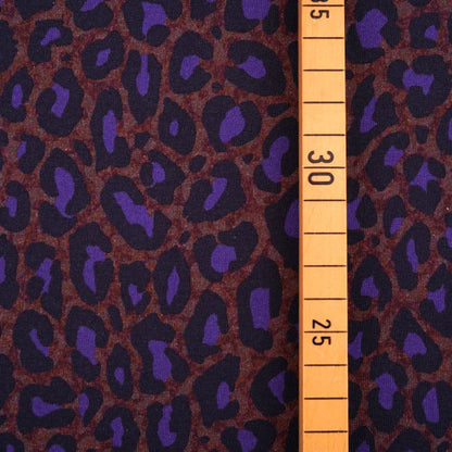 Jersey coton bio Susalabims leopard lilas-brun Atelier-53