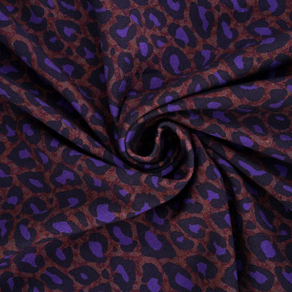 Jersey coton bio Susalabims leopard lilas-brun Atelier-53