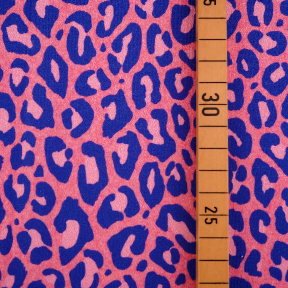 Jersey coton bio Susalabims leopard rose Atelier-53