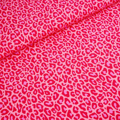 Jersey coton bio Susalabims leopard rouge Atelier-53