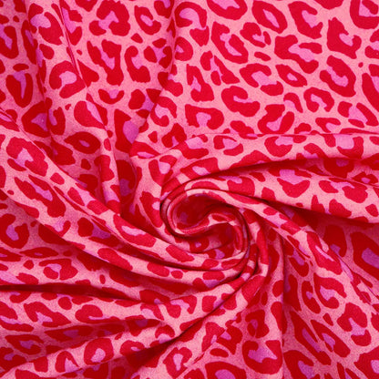 Jersey coton bio Susalabims leopard rouge Atelier-53