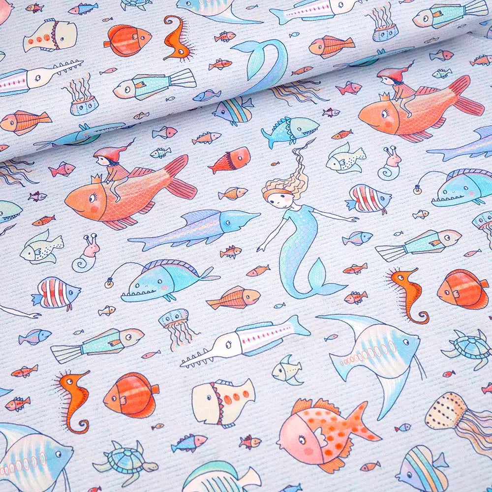 Jersey coton bio imprimé Susalabims Ocean, Atelier-53